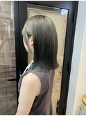 夏◎透明感オリーブグレージュ×韓国風レイヤー小顔ミディ
