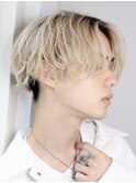 ブリーチパーマメンズパーマシャドウパーマセンターパート
