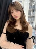 韓国風パーマ/ロングレイヤー/ブリーチなし