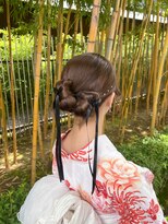 ソノ(sono) 浴衣 ツイン タイト リボン パール