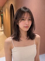 サボ 栄店(sabo)&nbsp;鎖骨ミディアム × 顔まわりレイヤー
