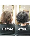 【BeforeAfterメンズパーマ.スガワラ担当営業スタイル】
