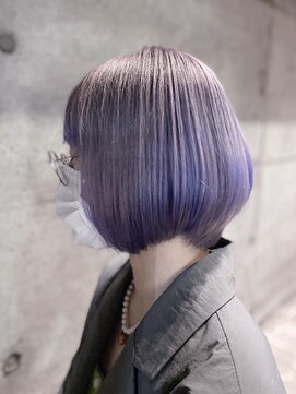 グランアージュ 錦糸町(grandage) ラベンダー/ブルーバイオレット裾カラー×ショートボブ/錦糸町