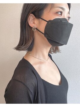 フラッグ ヘアー 天神西通り店(Flag HAIR) 外ハネ切りっぱ☆インナーカラーミルクティーハイライト