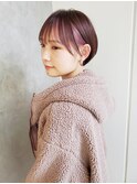 インナーカラーと、フェザーバングが可愛いショートスタイル☆