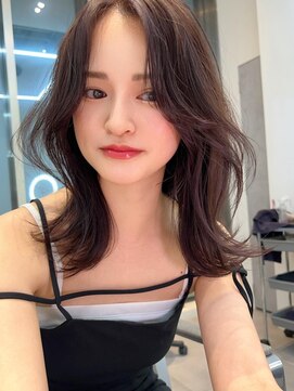 ラル 立川(lar) センターパートラベンダー_ネビージュこなれミディ