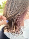 Earring Color × Lavender Greige 〈 Bleach ○ 〉