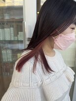 アメイジングヘアー 千歳店(AMAZING HAIR) イヤリングカラー/ピンク/ブリーチ/ストレートロング/20代30代