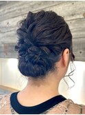 結婚式まとめ髪  ボブアレンジ  ボブまとめ髪【肥田亜沙美】