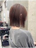 切りっぱなしボブ×透明感カラーR62