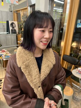 ラプト(rapt) アクセサリーパープルのぱつっとボブ