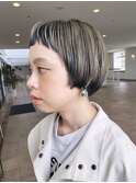 前髪短めの丸みショートボブ/ショートカット/ショートバング/