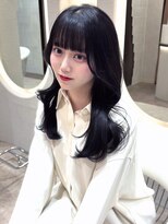 ◆髪質改善縮毛矯正レイヤーカット顔周り前髪韓国ミニウルフ