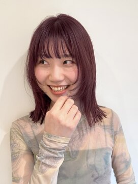 ローネス(LONESS) 春カラー 切りっぱなしボブ 顔まわりレイヤー 結べるボブ