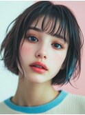 大人可愛いショートヘア/インナーカラー/髪質改善/韓国/ブリーチ