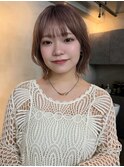 【GEEKS渋谷】レイヤーボブ/くびれカット/大人可愛い/ベージュ