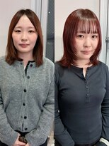 ニーィ バイ カータ(Niii by CARTA)&nbsp;【anna style】レイヤースタイル×ワインレッドカラー