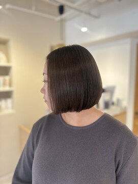 ソイクフ 四条大宮店(SOY-KUFU) 20代30代40代◎似合わせカットオリーブグレーボブ