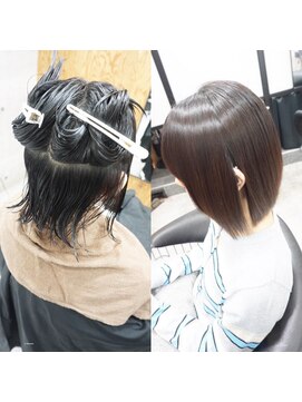 ヘアテリア リュウ 大塚(hair teria ryu) 縮毛矯正/髪質改善縮毛矯正/前髪縮毛矯正/表面ハーフ矯正
