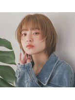 ロット 横浜(lot)&nbsp;ナチュラルショート×レイヤー×アプリコットベージュ横浜