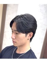 オアゾバーバー(OAZO BARBER)&nbsp;曲がる縮毛矯正/センターパート/ナチュラル/メンズ/刈り上げない