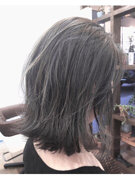 マークス(marks) 大人綺麗ロブ　ネイビーグレージュ