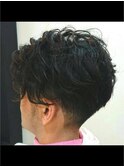 ツーブロック×スパイラルパーマ
