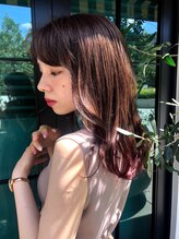 ナダ プライベートヘアサロン(NADA private hair salon)&nbsp;ピンクベージュカラー　×　ロングヘア