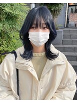 リル(Lille 橋本)&nbsp;ブルーグレージュ_ボブウルフ_ウルフマッシュ_くびれヘア