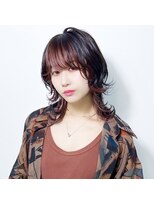 バージョン(Ver.)&nbsp;ミディアムウルフ × ラベンダーピンク インナーカラー