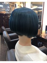 キャラ 池袋本店(CHARA)&nbsp;前下がりボブ×ネイビー【ボブ/ショート】