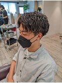 王道マッシュ×ツイストスパイラルパーマ
