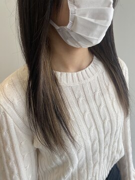 りんごの木 篠ノ井駅前店 インナーカラー アッシュベージュカラー