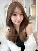 大人可愛い韓国ヘア レイヤーカット 顔まわりくびれヘア#