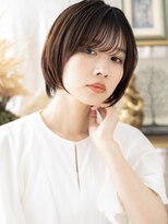 カバーヘア ブリス 上尾西口店(COVER HAIR bliss)&nbsp;バレイヤージュ前下がり丸みショートマッシュa上尾20代30代40代