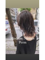 マージュ ギンザ(marju GINZA)&nbsp;ミディアムニュアンスパーマ　オリーブベージュ