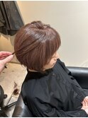 透明感ブリーチなし白髪ぼかし