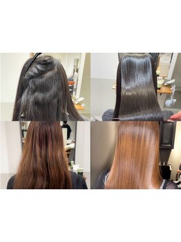 自然な質感が叶う"酸性ストレート"~ダメージレスな"髪質改善TR"までご用意☆【縮毛矯正/酸性ストレート】