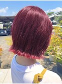 ☆外ハネ切りっぱなしボブ×ボルドーカラー☆