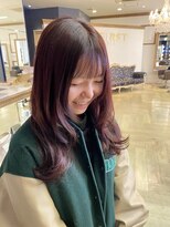 コワファースト 大分(COIFF1RST) レイヤー×ワインレッド