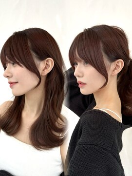 ミラリー トウキョウ(Mirareee Tokyo) 20代30代40代◎前髪パーマ韓国風巻きくすみベージュお団子ヘア