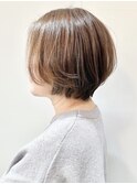 =前下がりショート耳かけショートボブ大人ショートボブ30代40代