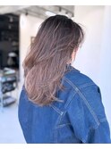 地毛ハイライト×ミディアムレイヤー