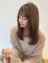 ユーフォリア 青山(Euphoria)&nbsp;☆デザインカラーベージュレイヤーカット前髪