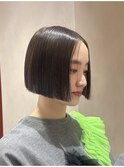 ぷつっとボブ×艶感縮毛矯正