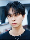 メンズ髪質改善縮毛矯正シースルーセンターパート韓流ヘア