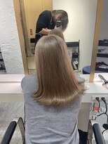 ブレンド 渋谷(BLend) ハイライトカラーくびれヘアアプリコットオレンジ