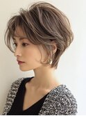 白髪ぼかしハイライト大人ショート