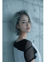 ヘアセラヴィ 雨ヶ谷(hair C'est La Vie)&nbsp;ブルーグレージュ×透明感ボブ