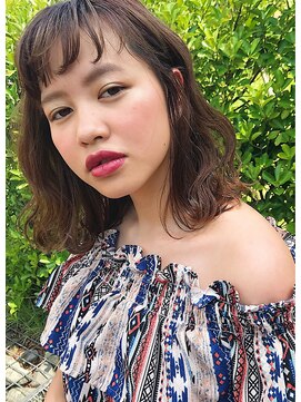 メアモーイ(MEER MOOI) 【MEER MOOI】～ショートバング×柔らかグレージュ～